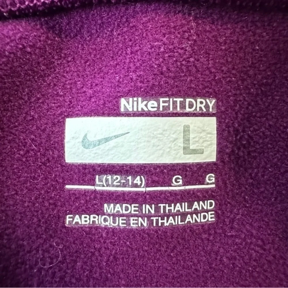 Nike Fit Dry Quarter Zip Fleece Pullover Purple Girls‎ Size L